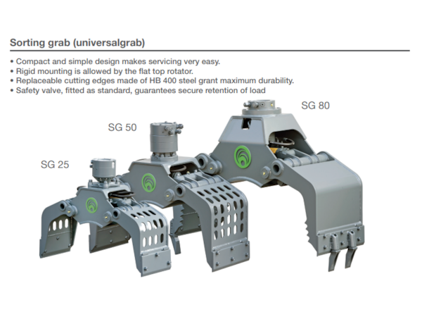  Idrobenne Graifer cu 2 palete DG 50+GRI - miniexcavator 3,5 - 5 t. de vanzare